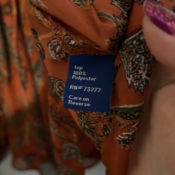 Apt. 9 Plus Size Paisley Bohemian Peasant Top & Cami - Picture 7 of 7